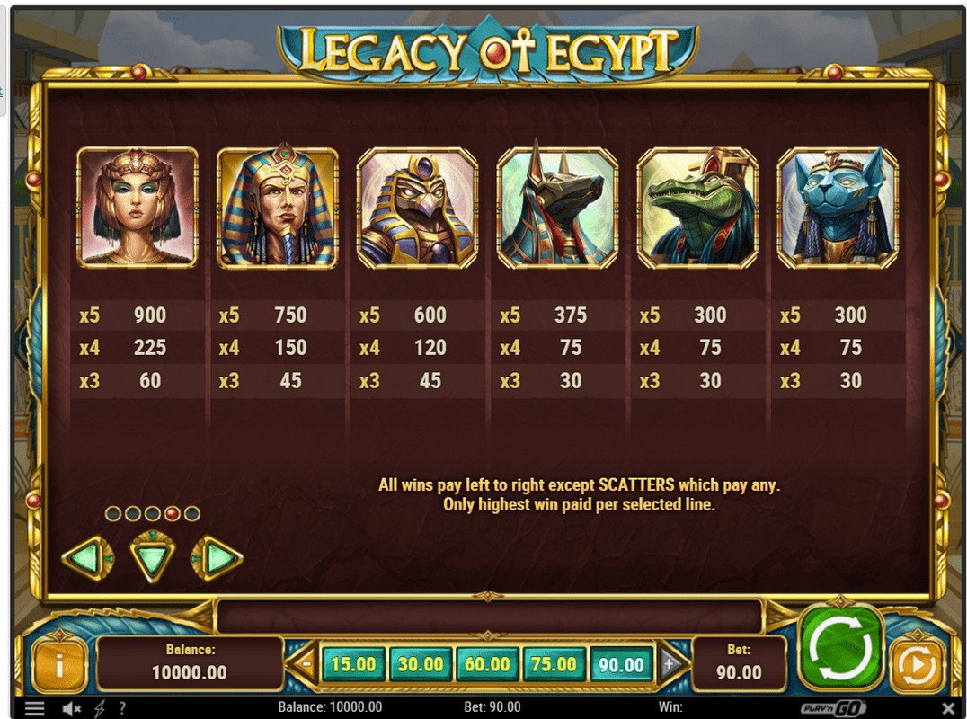 Legacy of Egypt играть бесплатно